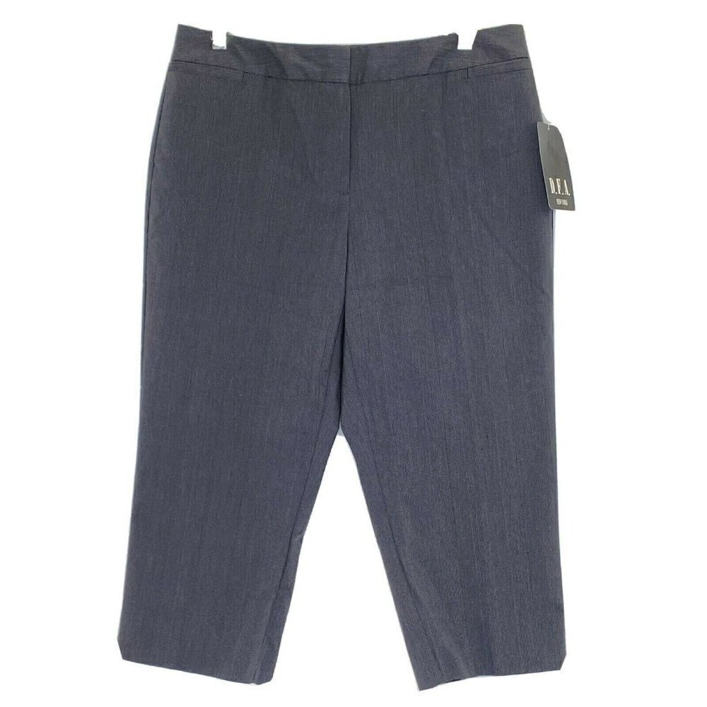 D.F.A. New York Women's size 10 Capris Cropped Pants Slacks Gray NEW